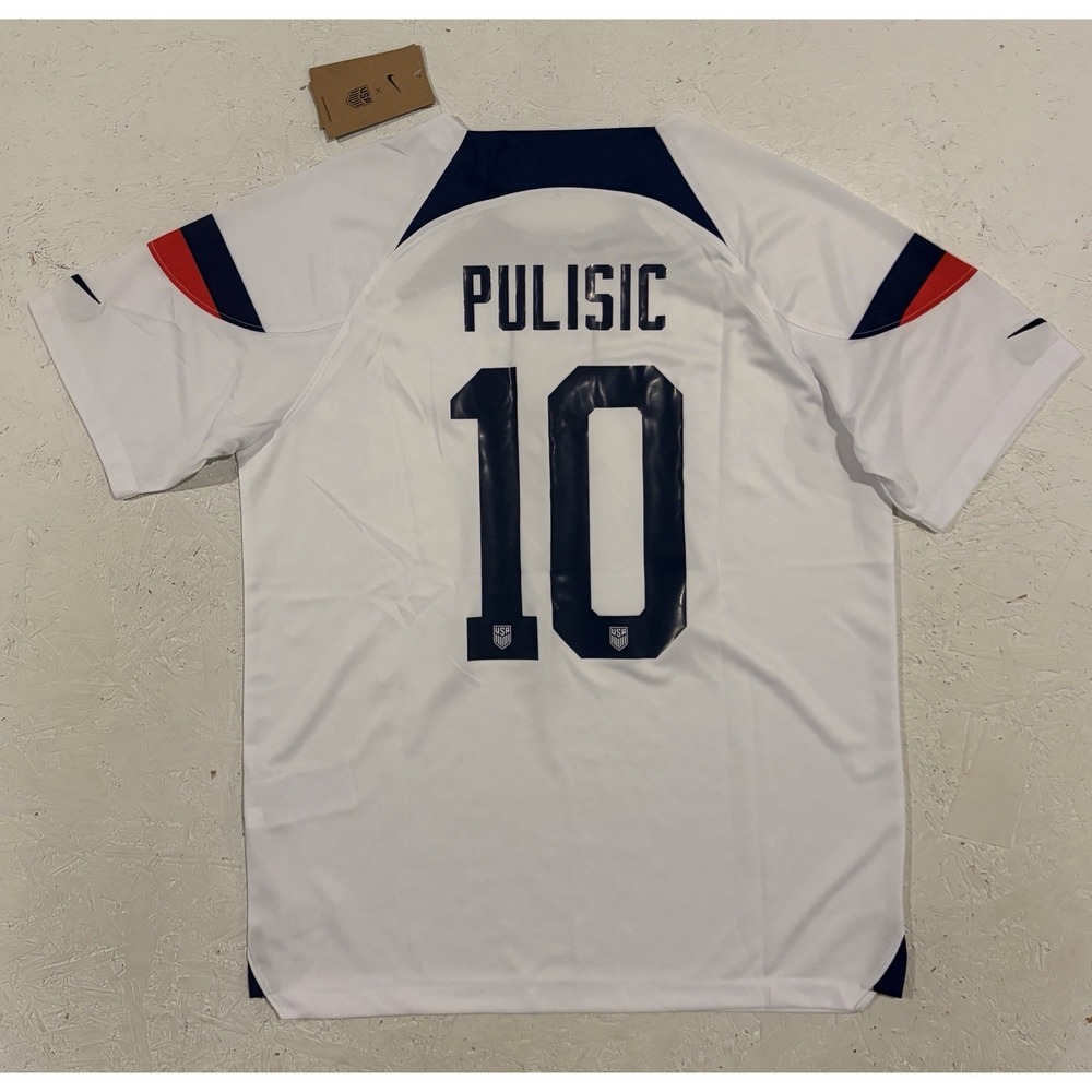 2022 Nike USA Home Soccer Jersey Christian Pulisic Men XL World Cup Qatar - Picture 10 of 11